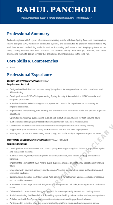 Modern Minimal - Resume Template 2